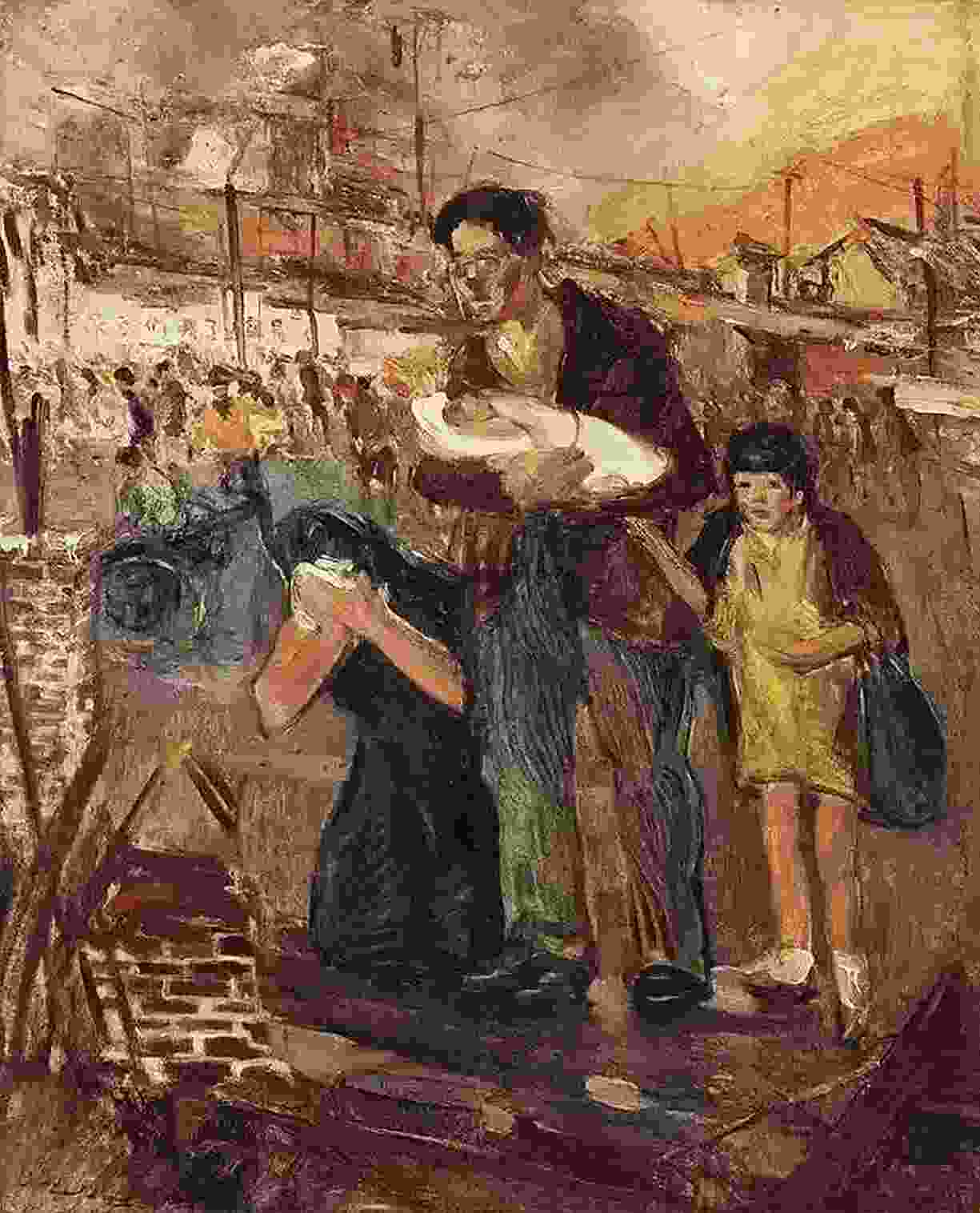 图                      《重庆大轰炸》(油画